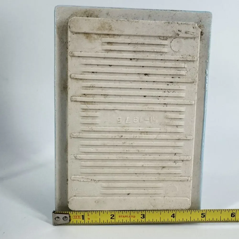 MCM Tile Soap Holder Shower Wall Mount Sky Blue Ceramic 70’s mid Century Vtg
